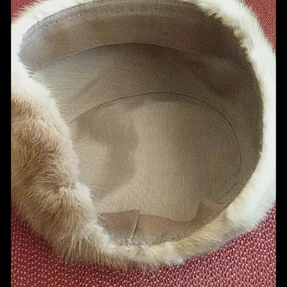 Vintage  pillbox mink hat $49+free scarf - Picture 4 of 7